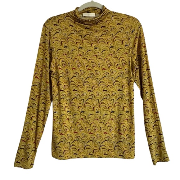 ULLA JOHNSON AURELIA TIGERS EYE YELLOW TURTLENECK SIZE LARGE - Picture 7 of 16